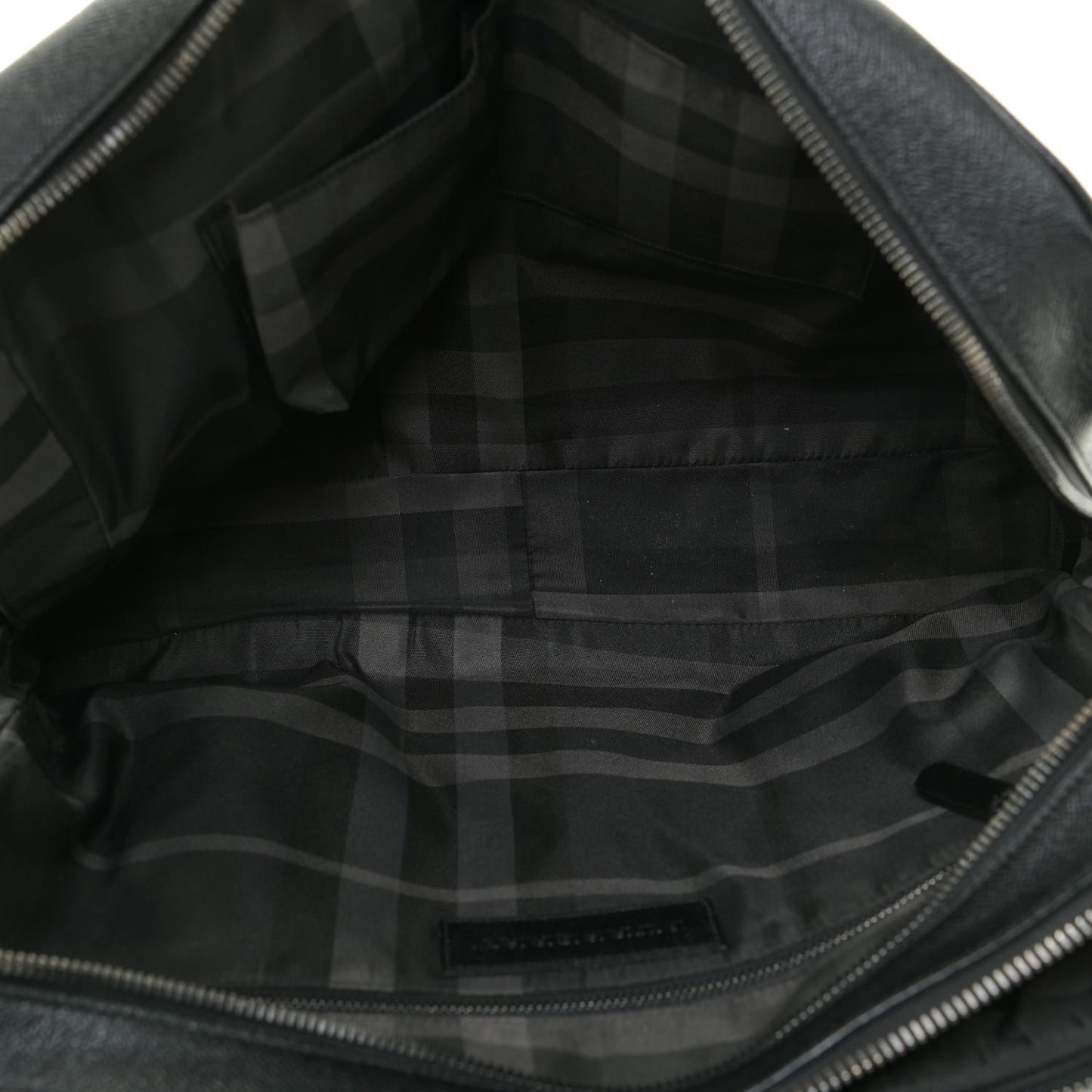 Textured Calfskin Briefcase Black