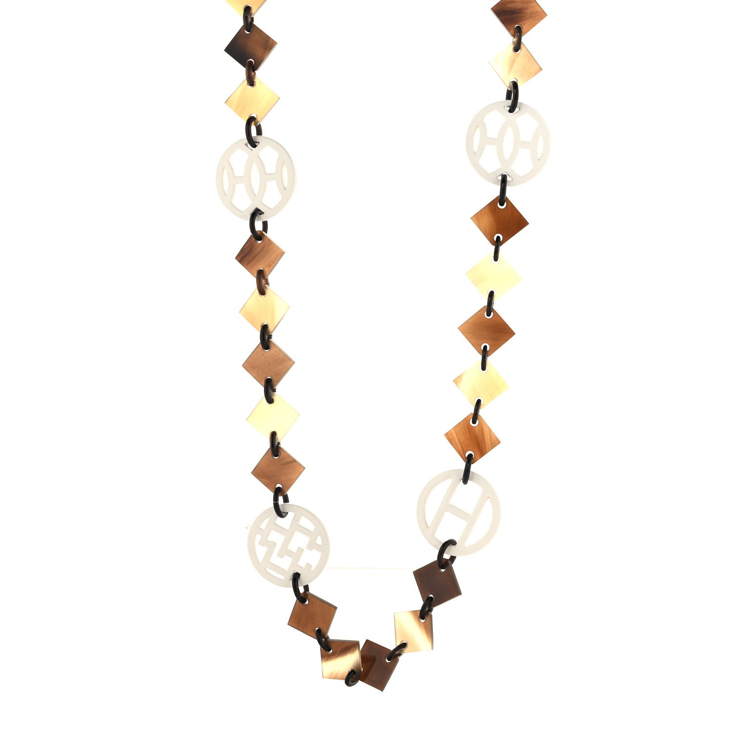 Hermes Buffalo Horn Lacquer Deva Necklace 1 of 5