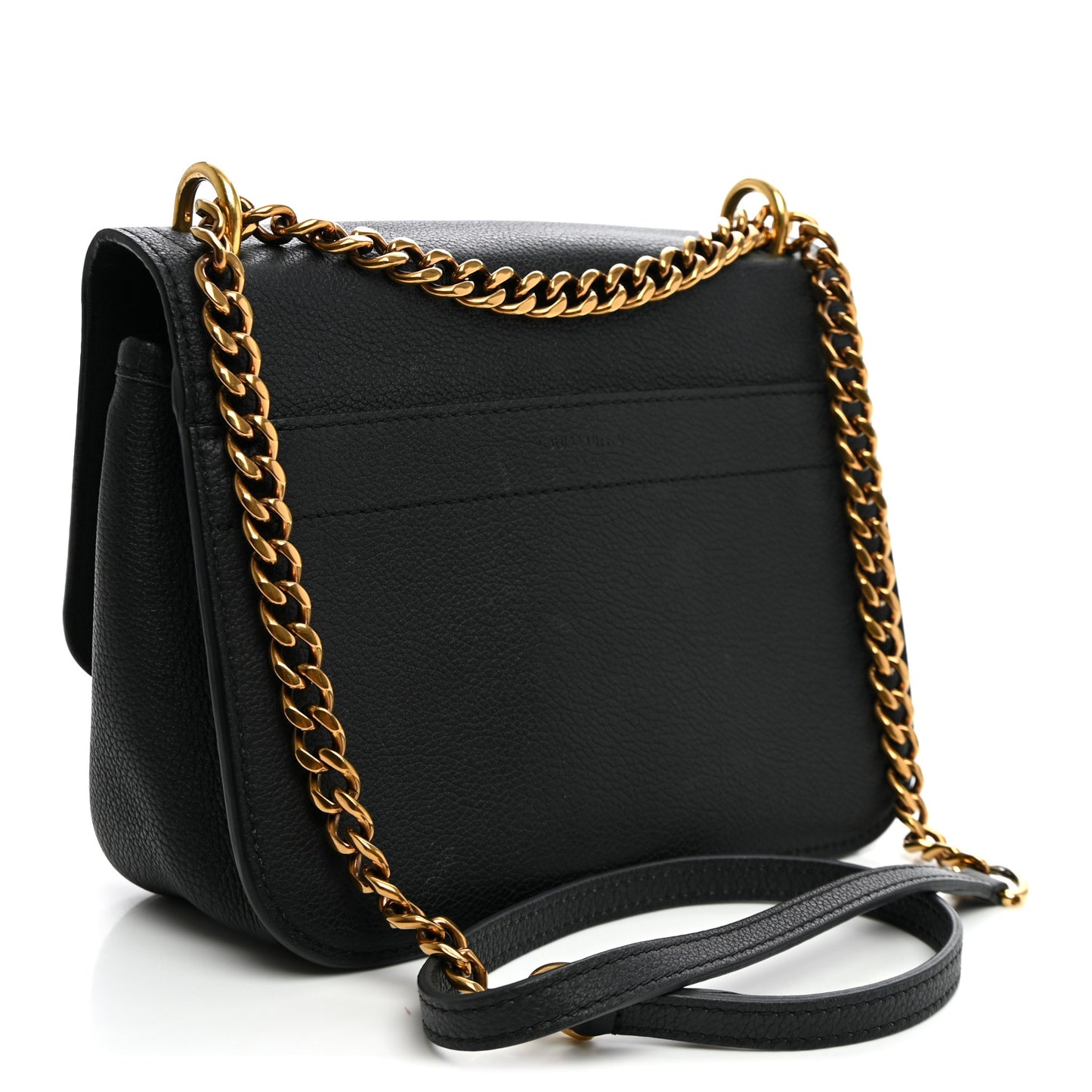 Grained Calfskin Lockme Chain Bag PM Black