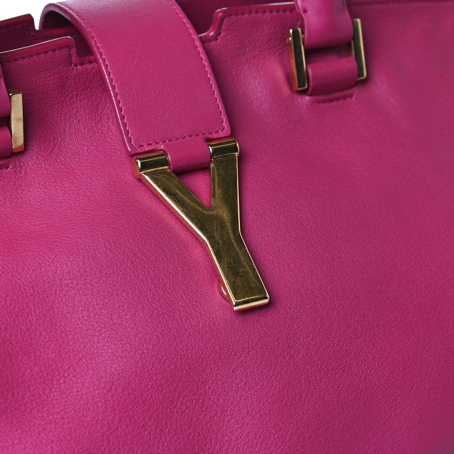 Calfskin Medium Classic Y Cabas Fuchsia