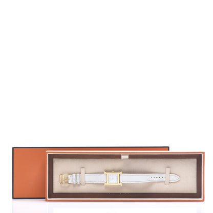 Hermes Stainless Steel Epsom 21mm Heure H Hour Quartz Watch Blanc 5 of 5