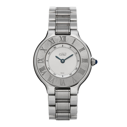 Cartier Stainless Steel 28mm Must De 21 Quartz Watch 1 of 4
