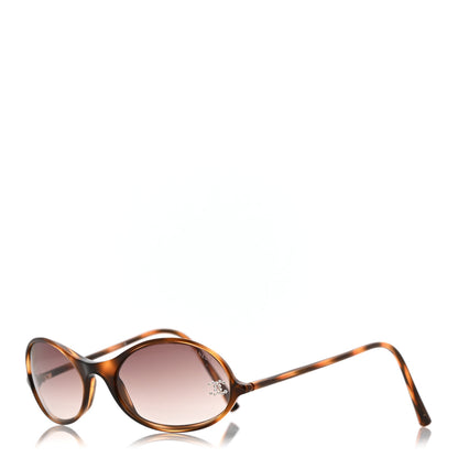 Chanel Acetate Crystal CC Oval Sunglasses 5044-B Tortoise 3 of 8