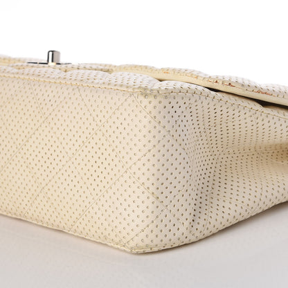 Chanel Lambskin Perforated Jumbo Single Flap White 12 of 15