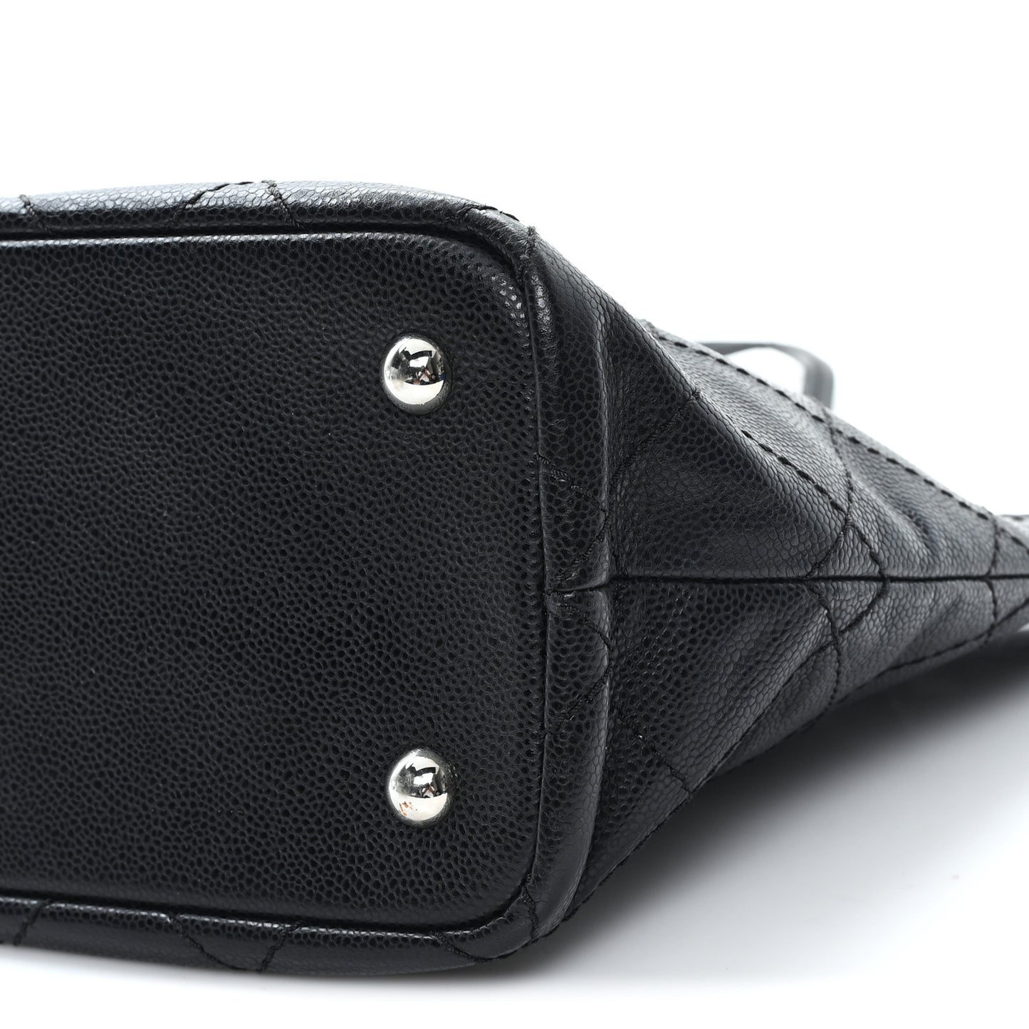 Grained Calfskin Shopping Fever Tote Black
