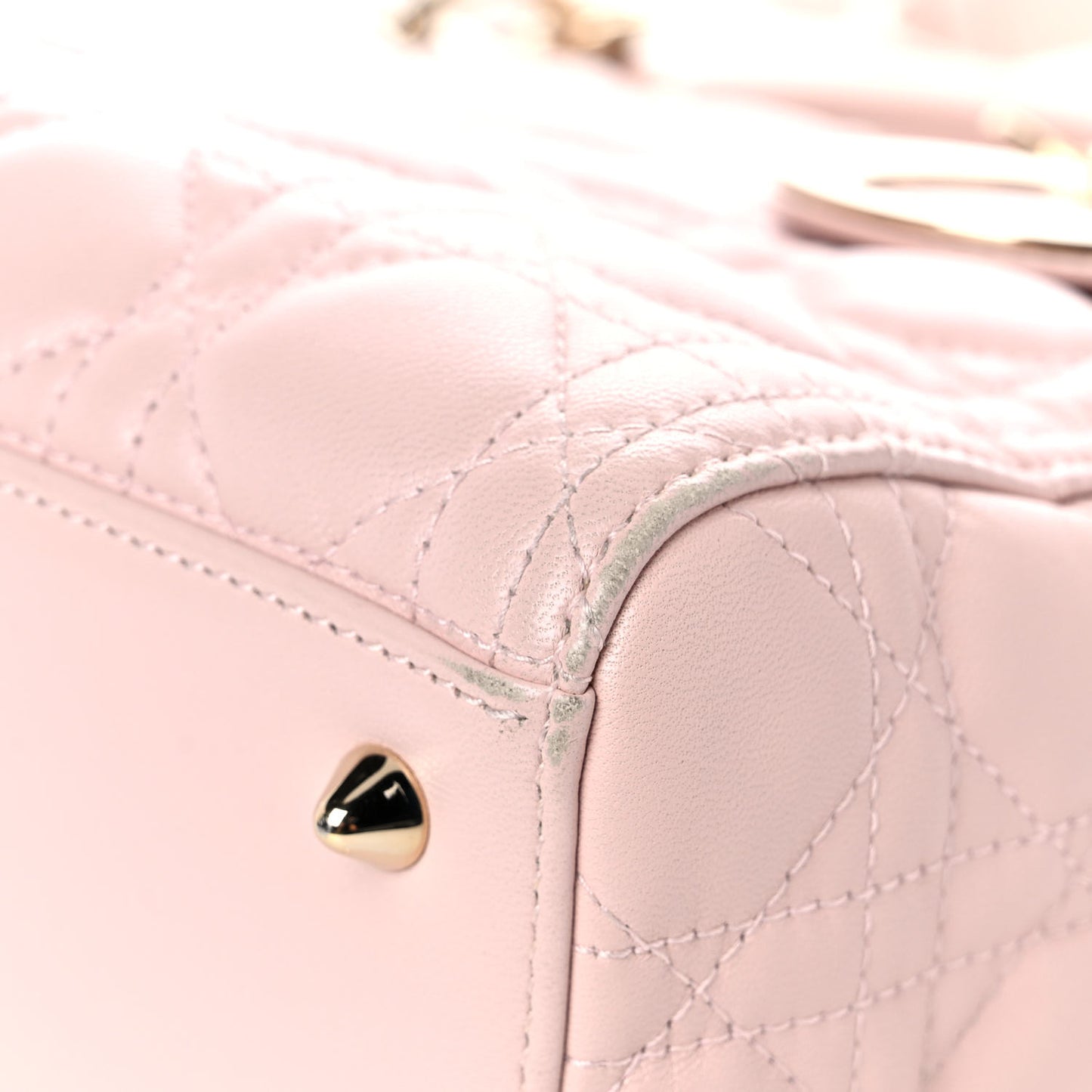 Lambskin Cannage Medium Lady Dior Light Pink