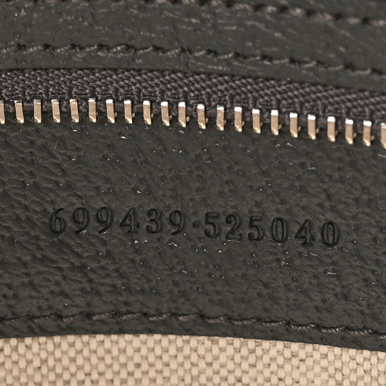 Gucci GG Supreme Monogram Textured Dollar Calfskin Web Ophidia Wristlet Shoulder Bag Grey Black Graphite Grey 7 of 9