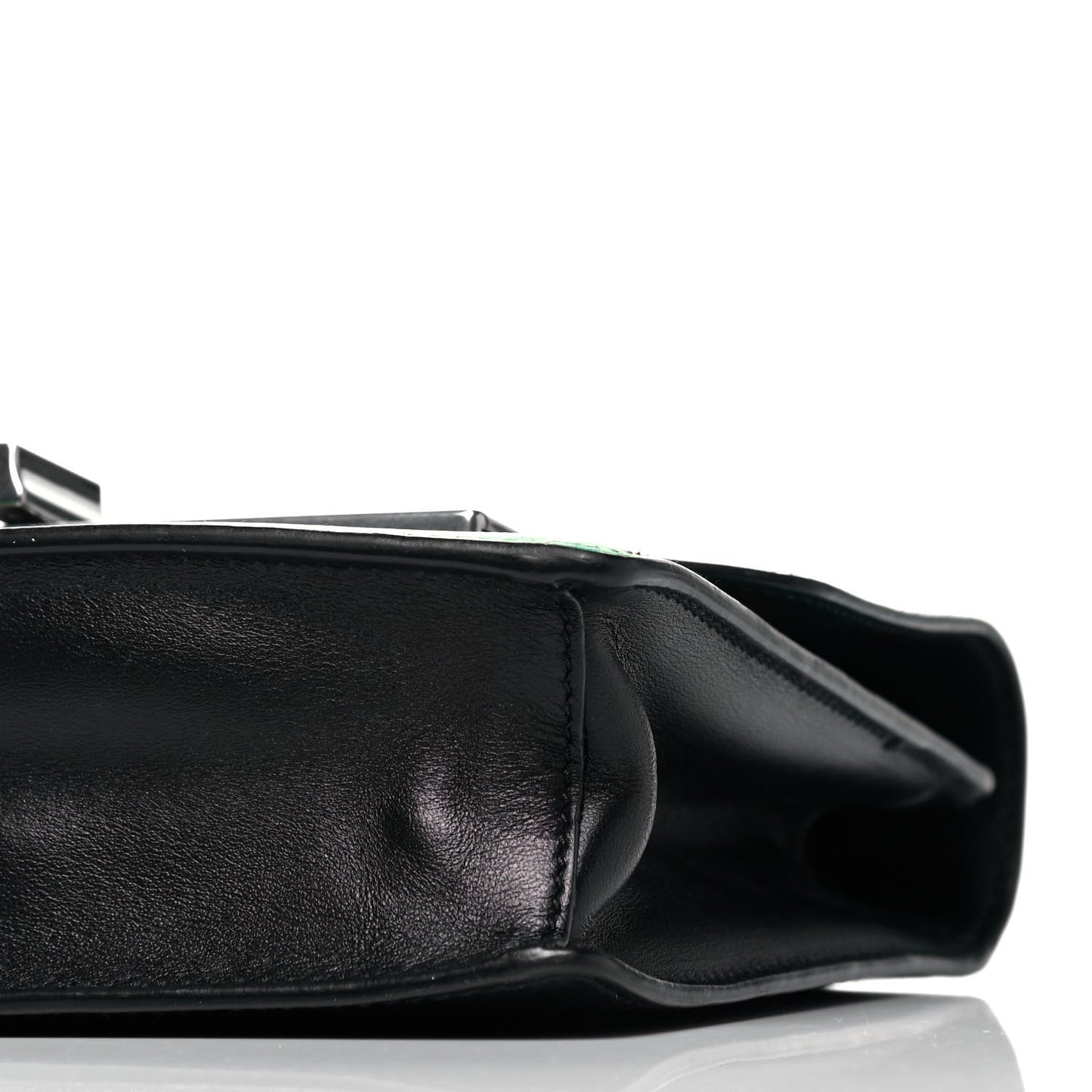 City Calfskin Severine Mermaid Print Flap Black Mango