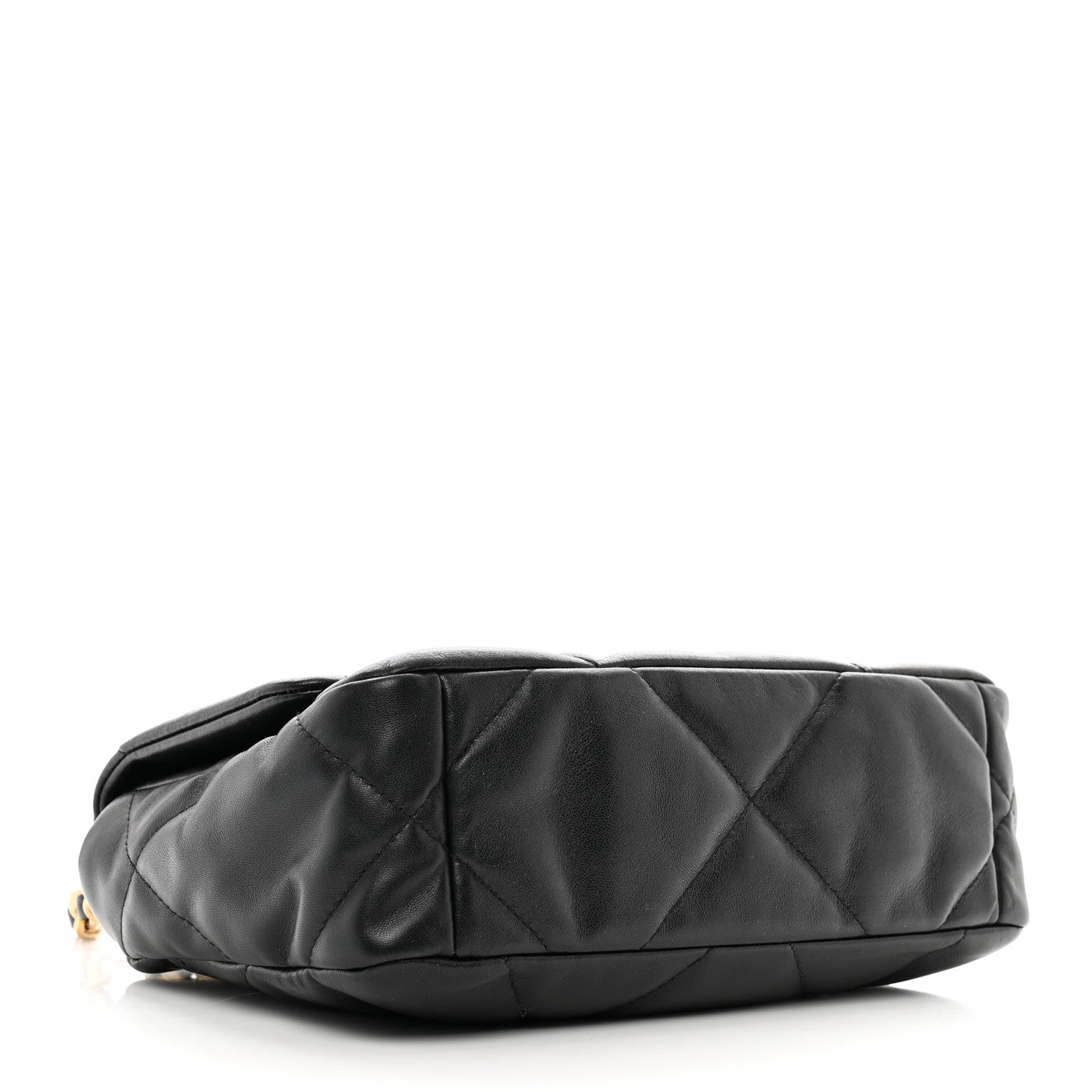 Chanel Shiny Goatskin Quilted Medium Chanel 19 Flap Black 4 of 10