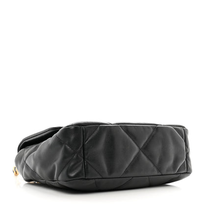 Chanel Shiny Goatskin Quilted Medium Chanel 19 Flap Black 4 of 10