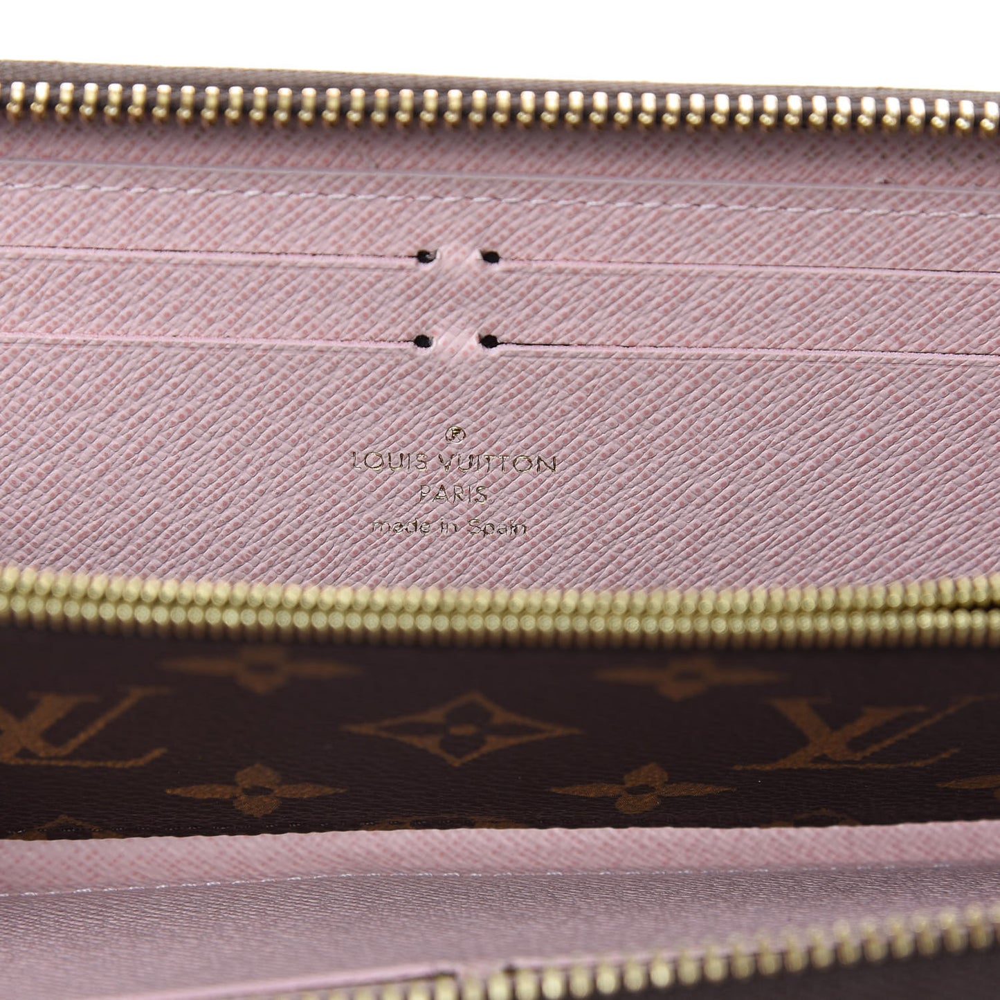 Monogram Clemence Wallet Rose Ballerine