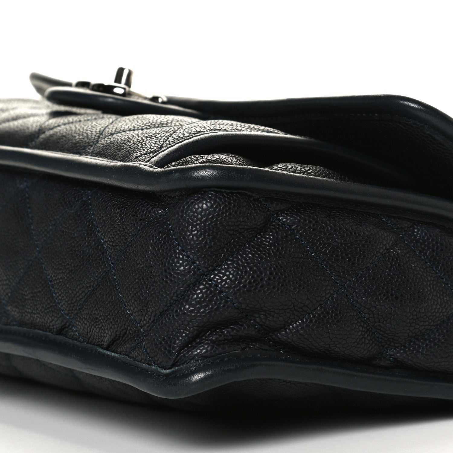 Chanel Caviar Quilted Medium French Riviera Flap Blue 11 of 15