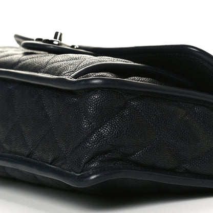 Chanel Caviar Quilted Medium French Riviera Flap Blue 11 of 15