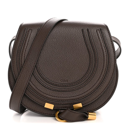 Chloe Calfskin Mini Marcie Round Crossbody Bag Nut 1 of 12
