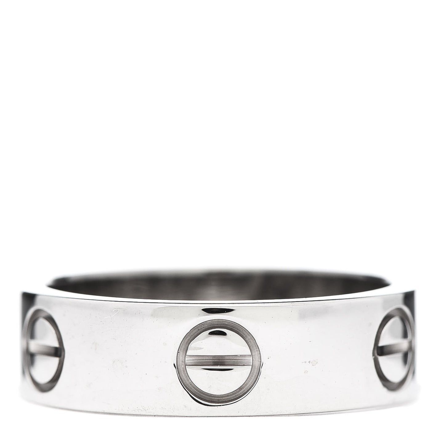 18K White Gold 5.5mm LOVE Ring 54 6.75