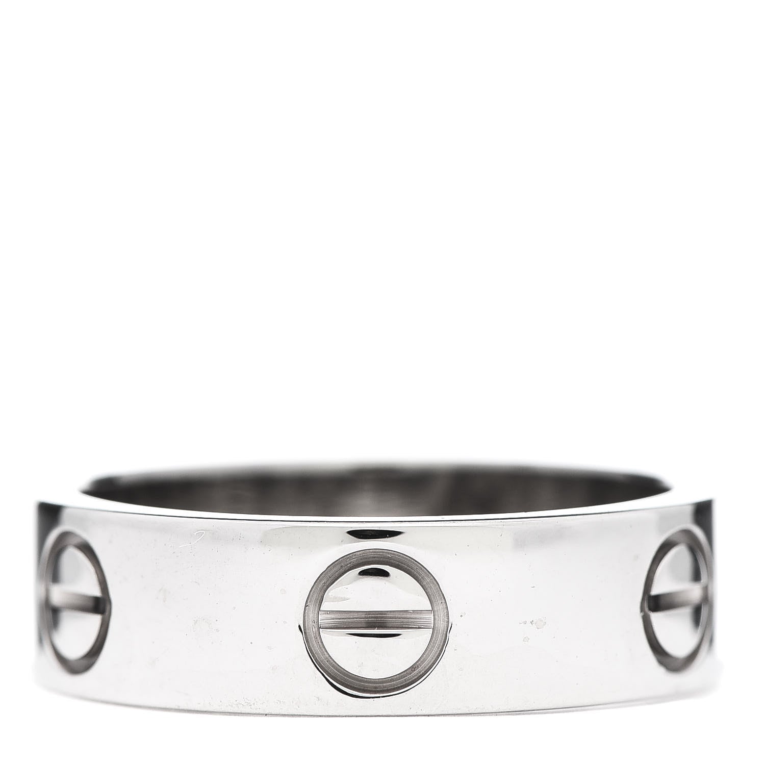 Cartier 18K White Gold 5.5mm LOVE Ring 54 6.75 1 of 4