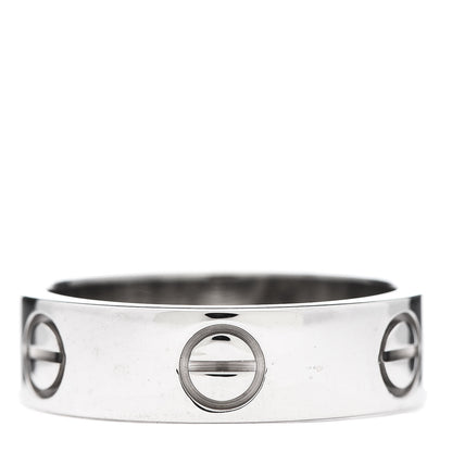 Cartier 18K White Gold 5.5mm LOVE Ring 54 6.75 1 of 4