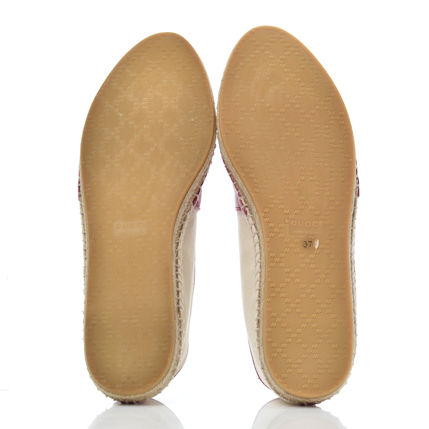 Gucci Calfskin Canvas Espadrilles 37.5 Greggio Petunia 5 of 17