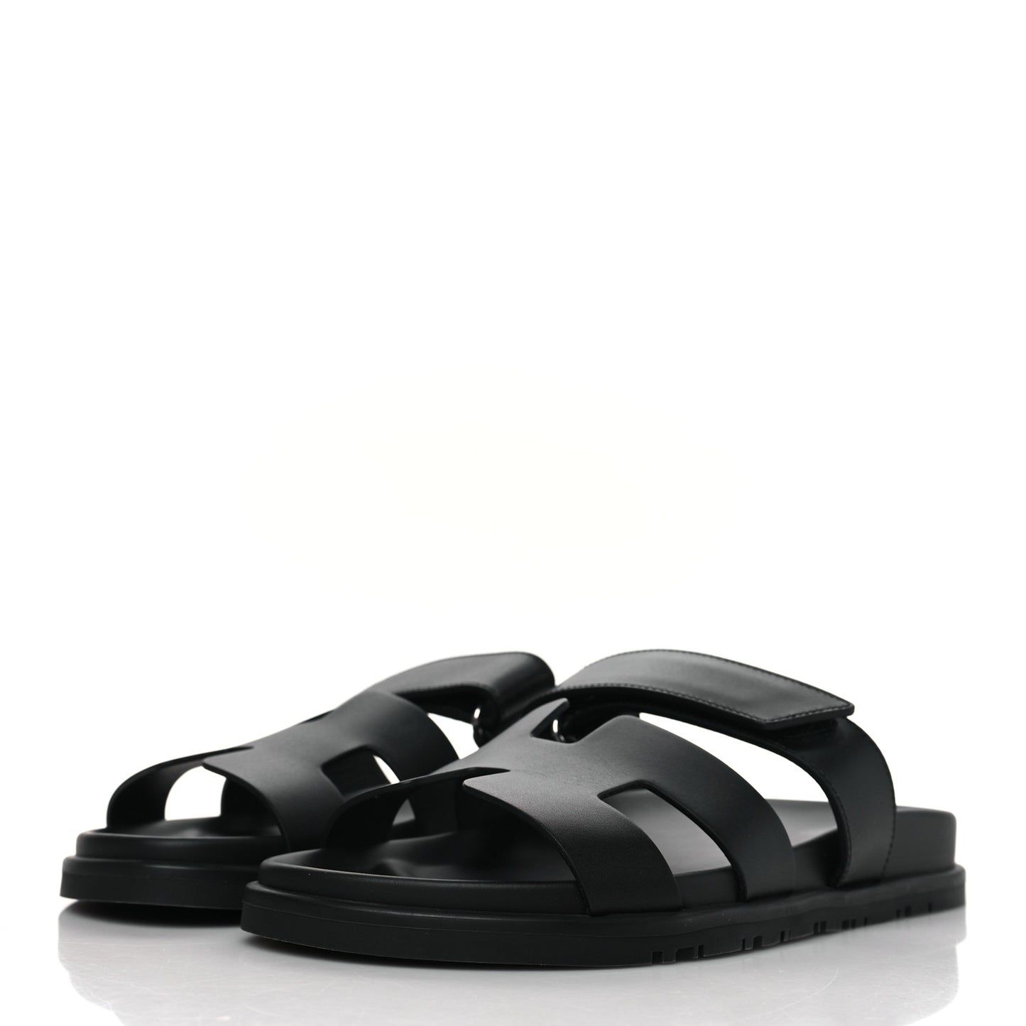 Calfskin Womens Chypre Sandals 38.5 Black