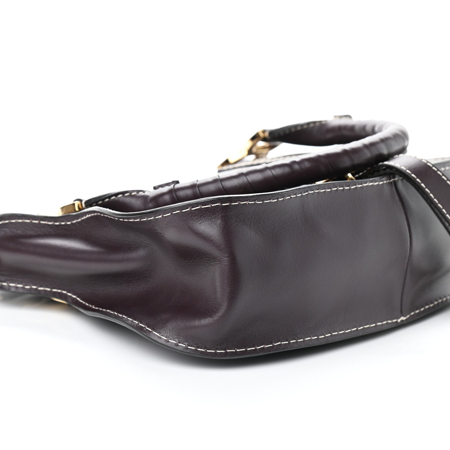 Chloe Smooth Calfskin Small Marcie Satchel Black Raisin 8 of 9