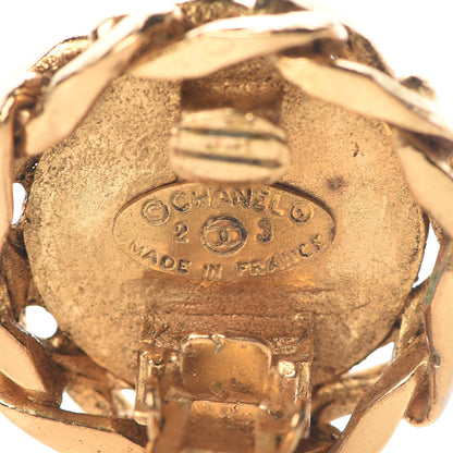 Chanel Crystal CC Clip On Earrings Gold 4 of 5