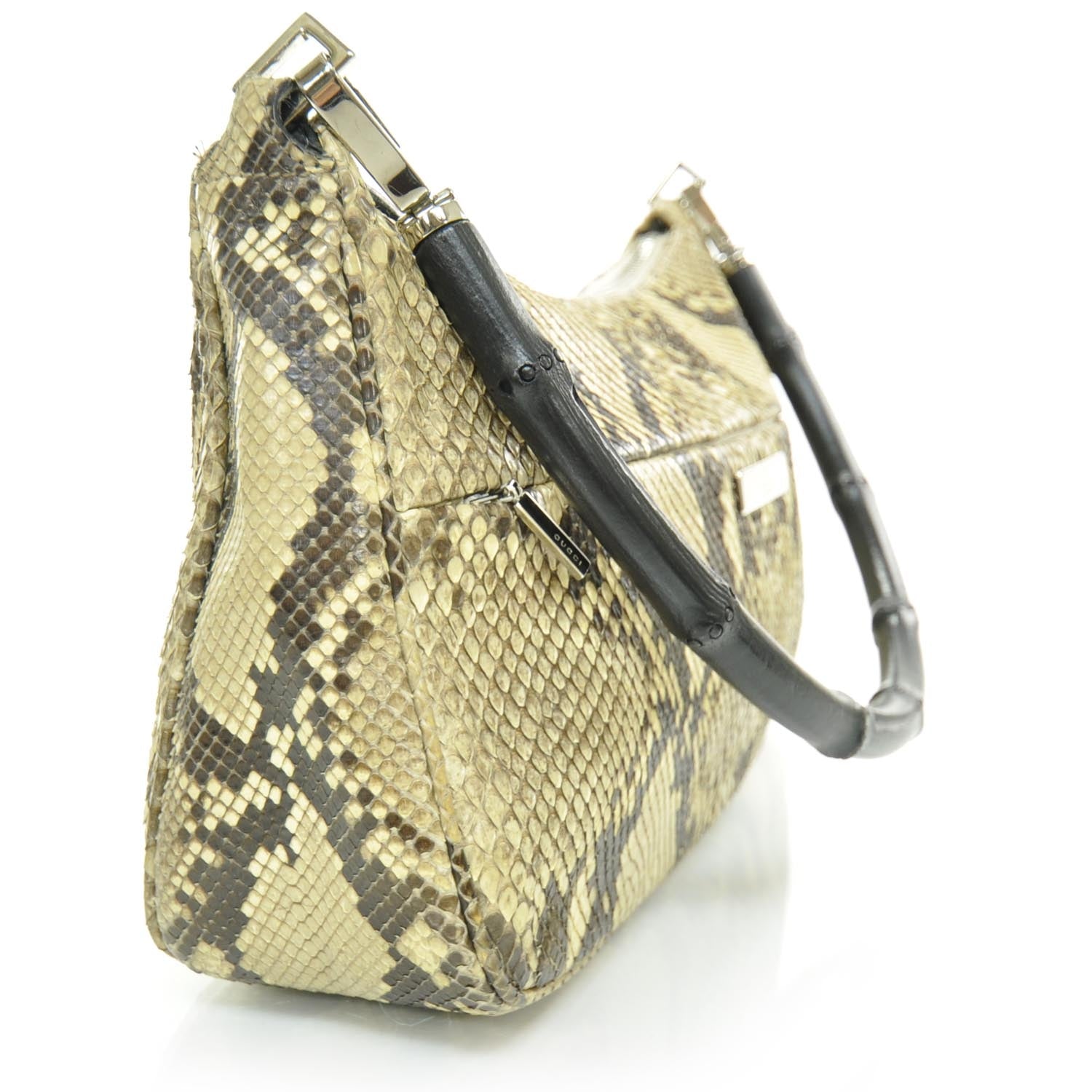 Gucci Python Bamboo Handle Shoulder Bag 4 of 9
