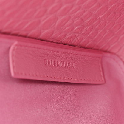 Balenciaga Calfskin Logo Crocodile Embossed XS Tool 2.0 North-South Tote Candy Pink White 7 of 9