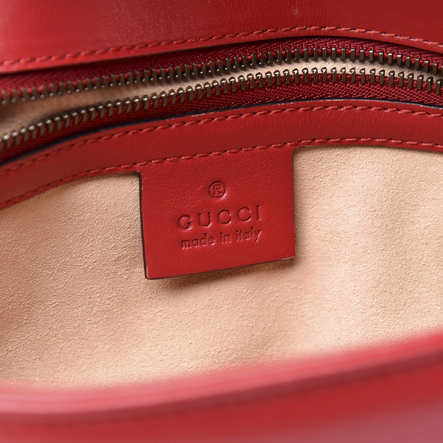 Gucci Calfskin Matelasse Small GG Marmont Shoulder Bag Hibiscus Red 7 of 11