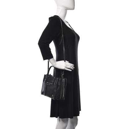 Balenciaga Grained Calfskin Papier Mini A4 Zip Around Tote Black 2 of 10