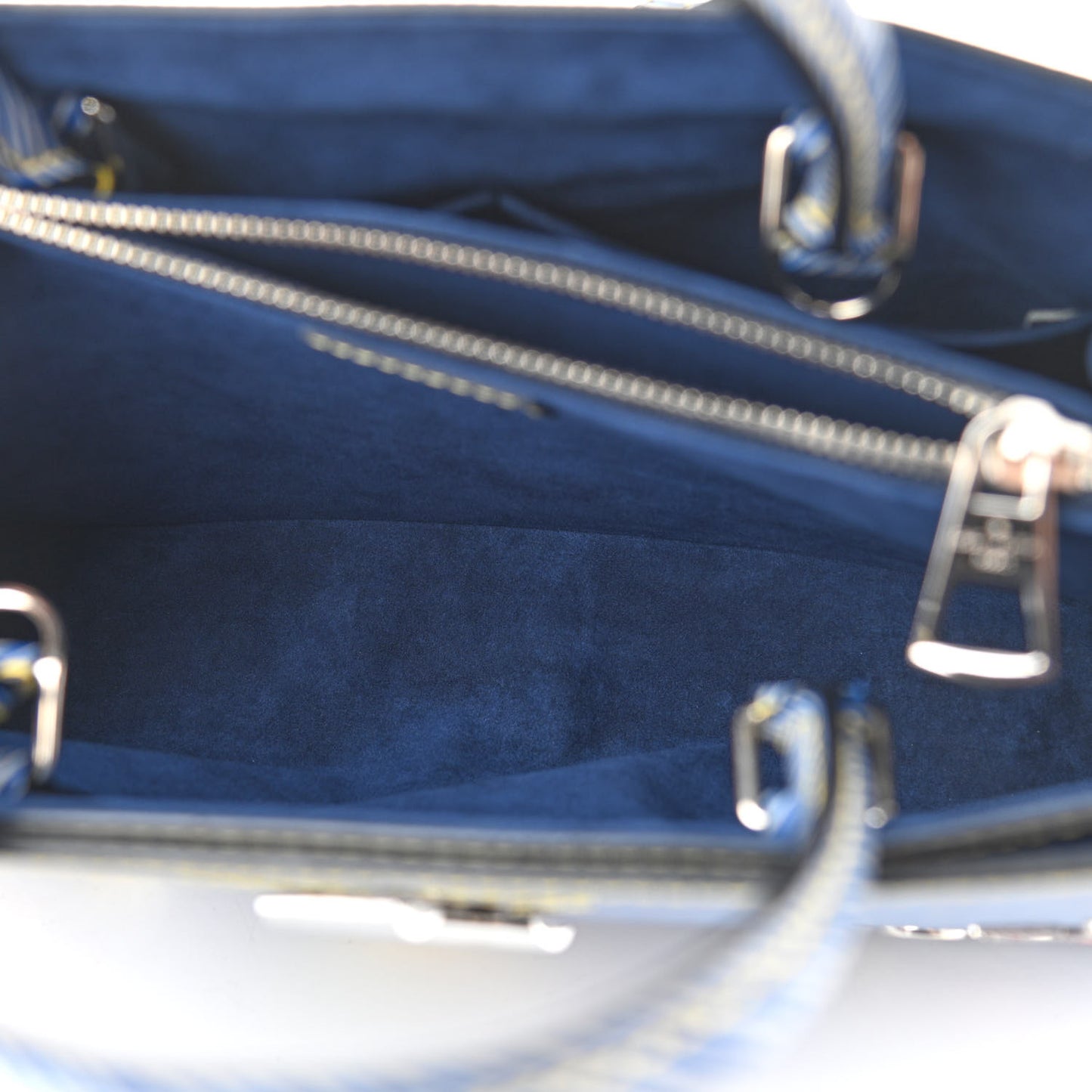 Epi Pins Twist Tote Denim Light