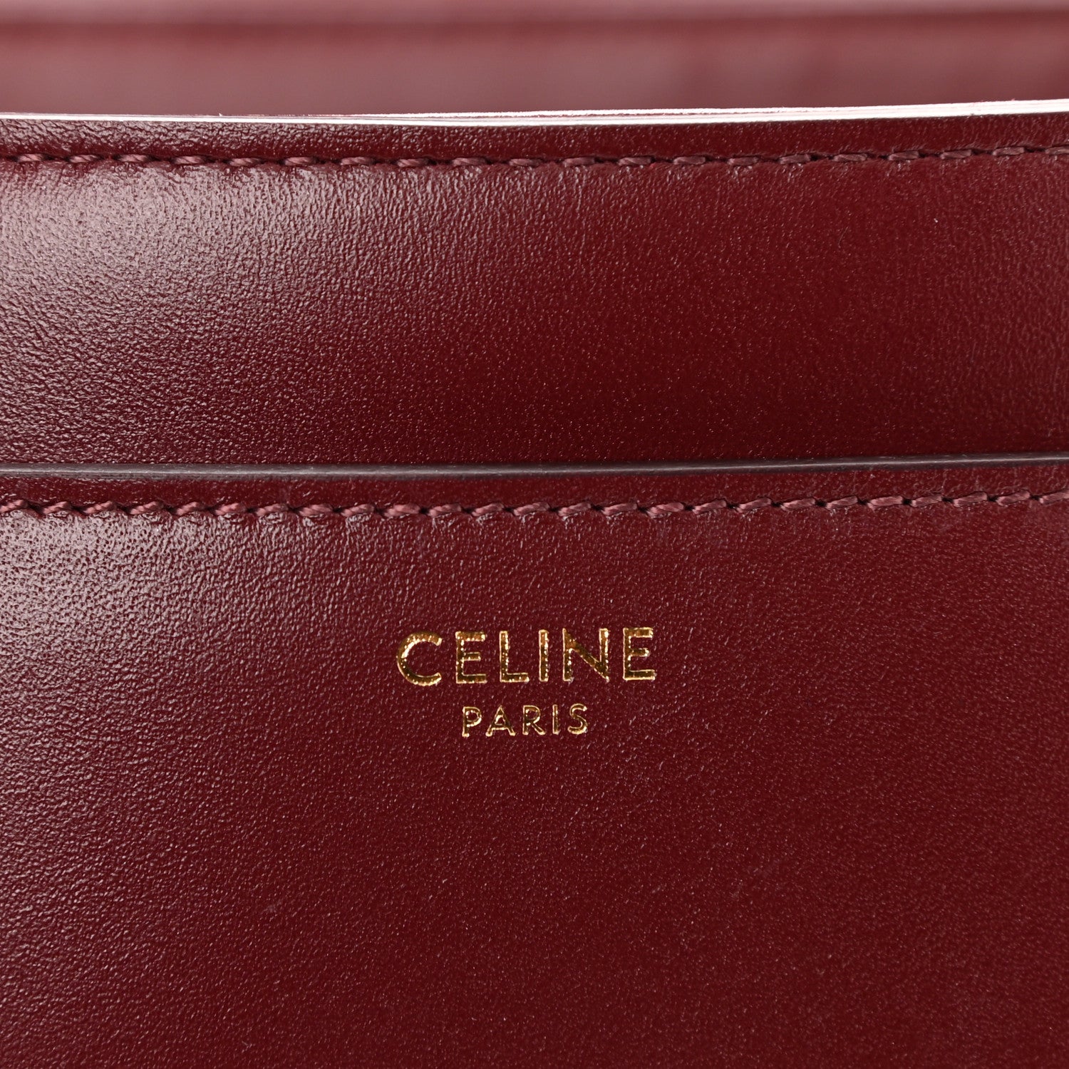 Celine Satinated Calfskin Medium 16 Top Handle Bag Light Burgundy 6 of 9