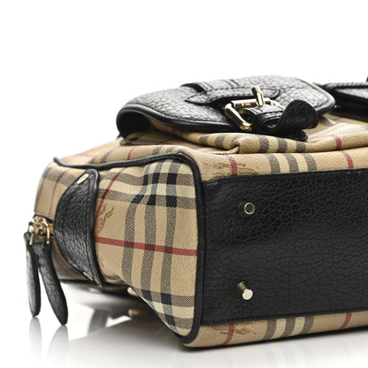 Burberry Haymarket Check Buckle Satchel Black 9 of 14
