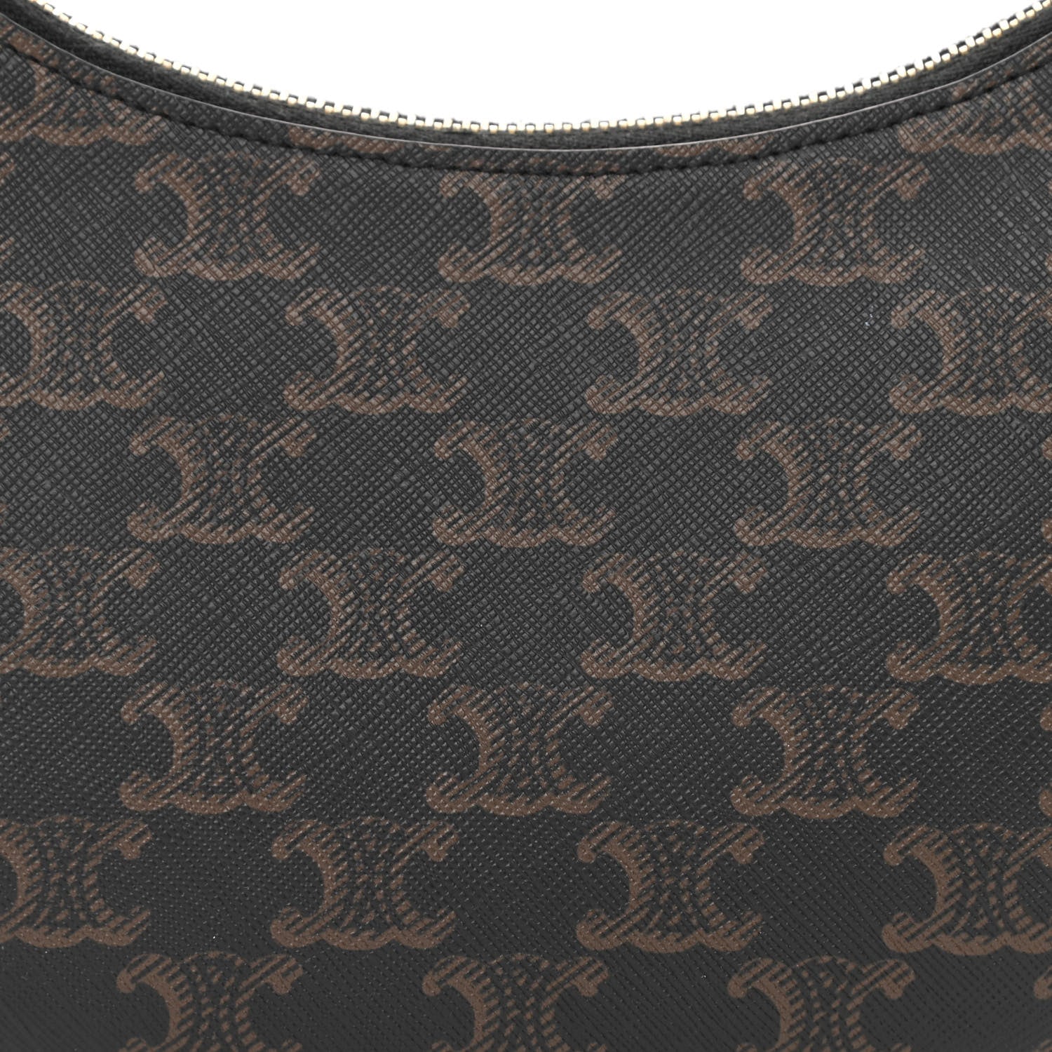 Celine Triomphe Canvas Calfskin Ava Shoulder Bag Tan 9 of 11