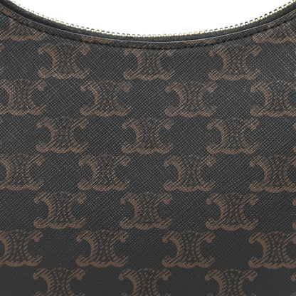 Celine Triomphe Canvas Calfskin Ava Shoulder Bag Tan 9 of 11