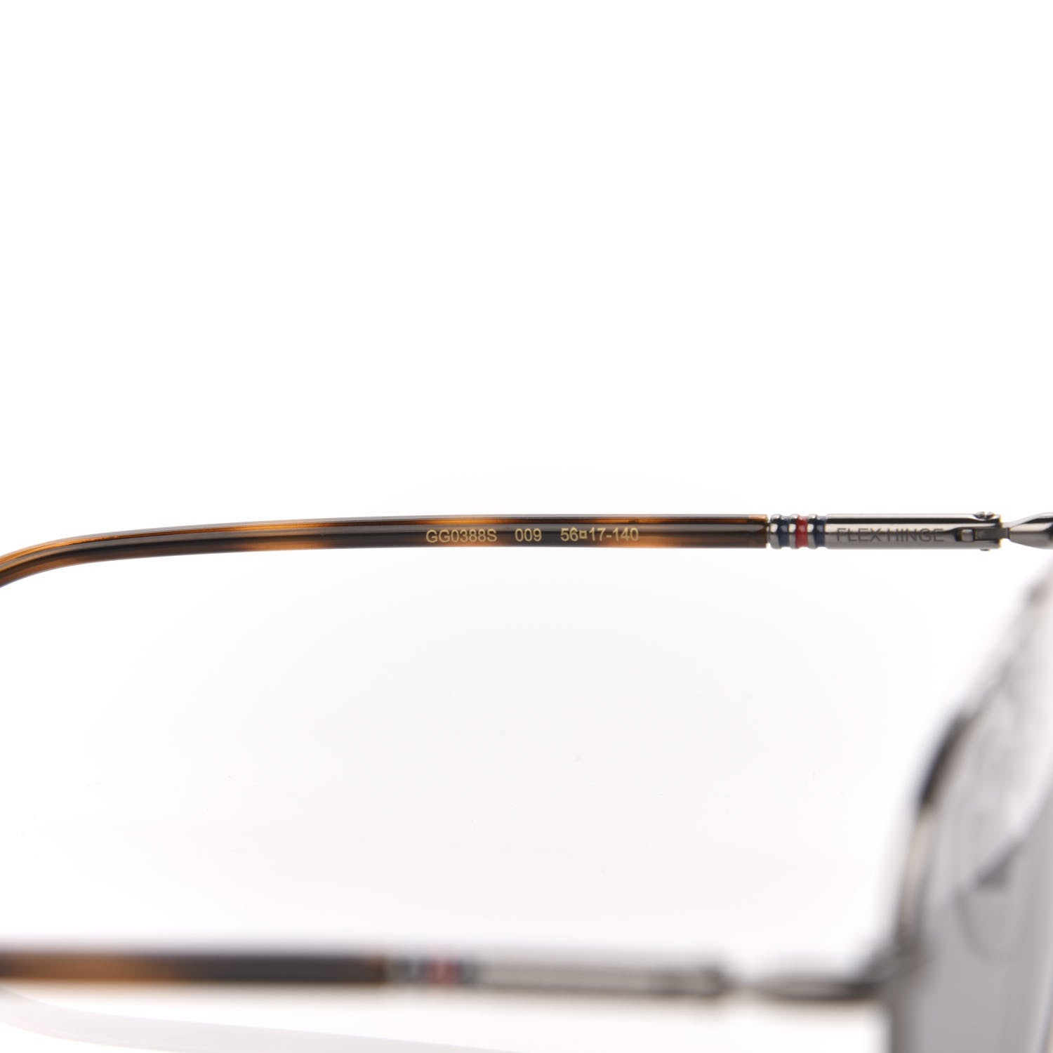Gucci Acetate Aviator Sunglasses GG0388S Silver Tortoise 6 of 8