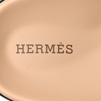 Hermes Suede Goatskin Womens Chypre Sandals 38 Beige Argile 7 of 9