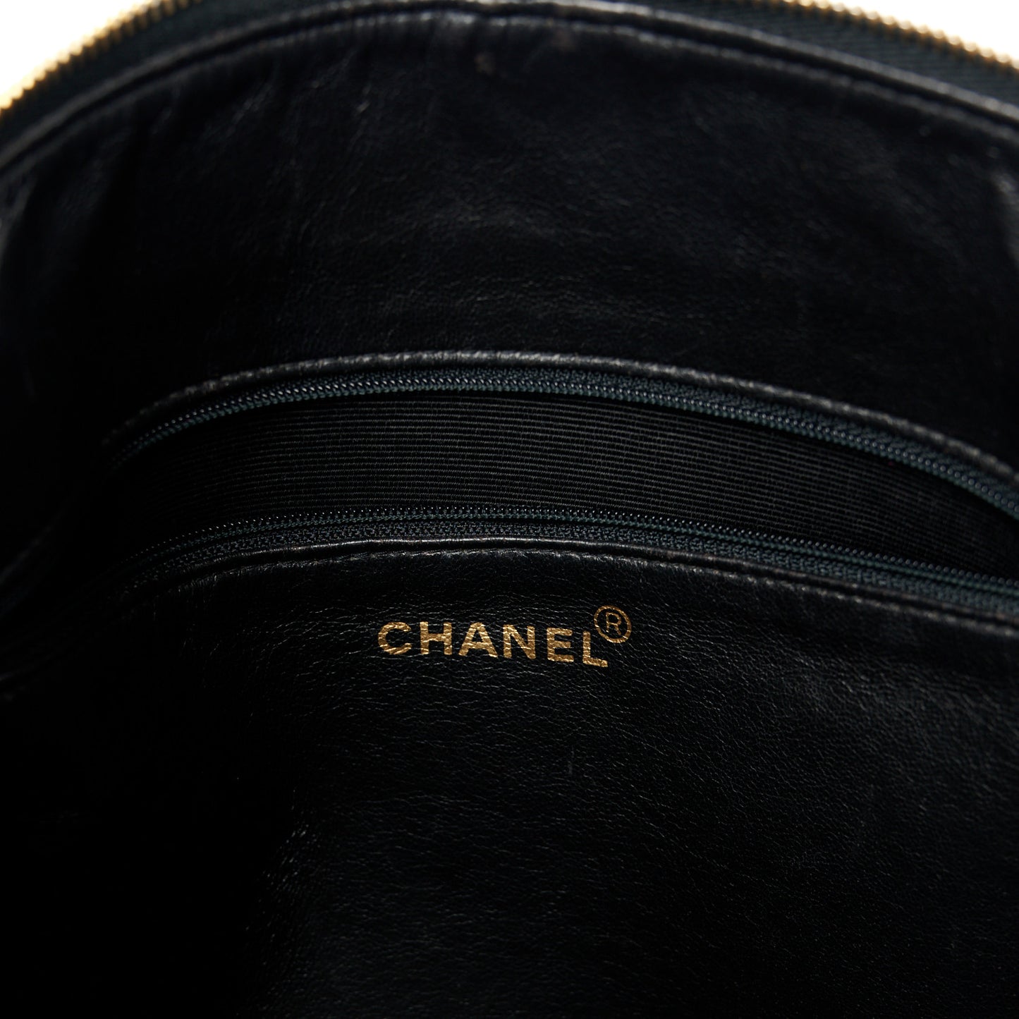 Caviar Large CC Shoulder Bag Black