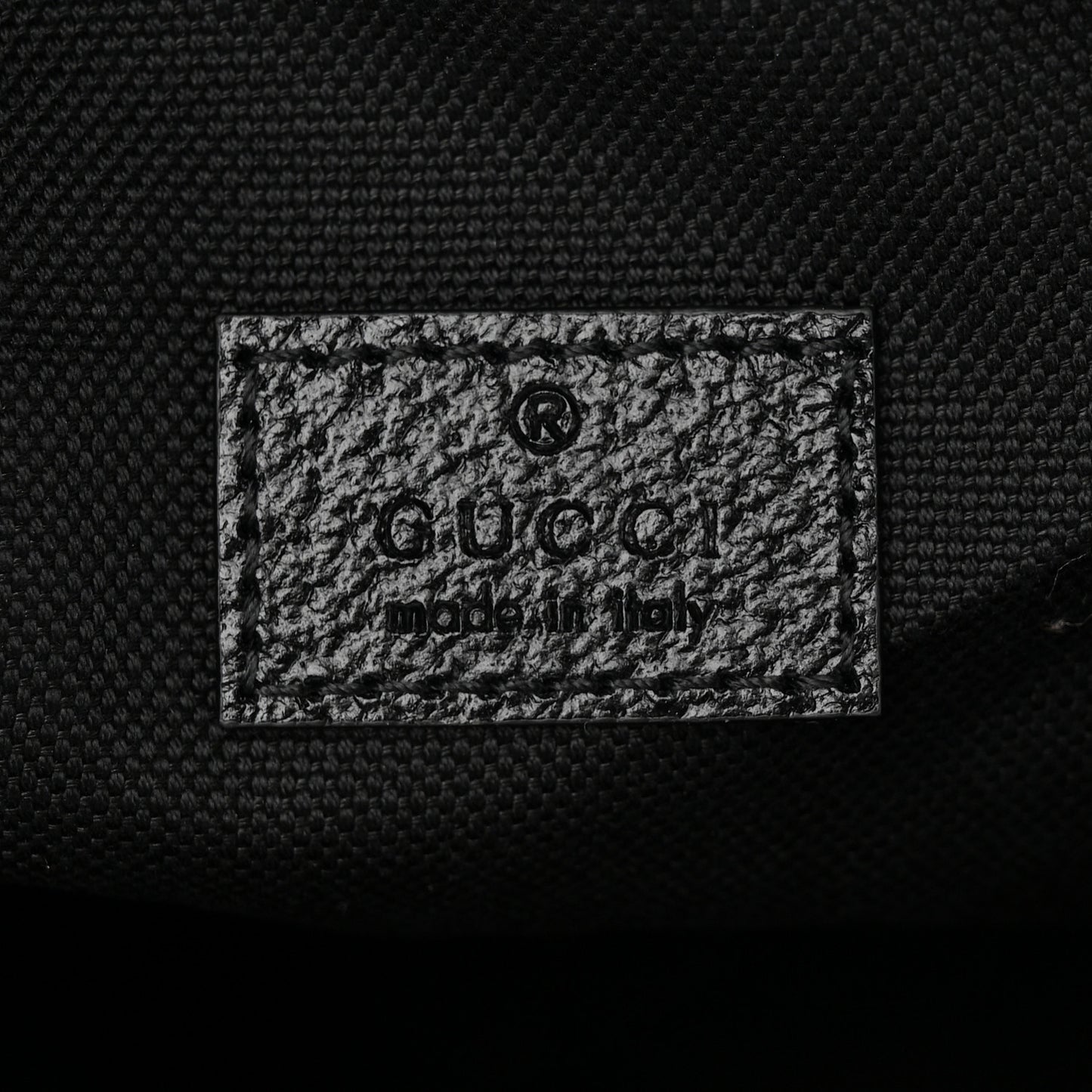 Monogram Jumbo GG Textured Dollar Calfskin Web Belt Bag Black