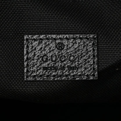 Gucci Monogram Jumbo GG Textured Dollar Calfskin Web Belt Bag Black 6 of 10