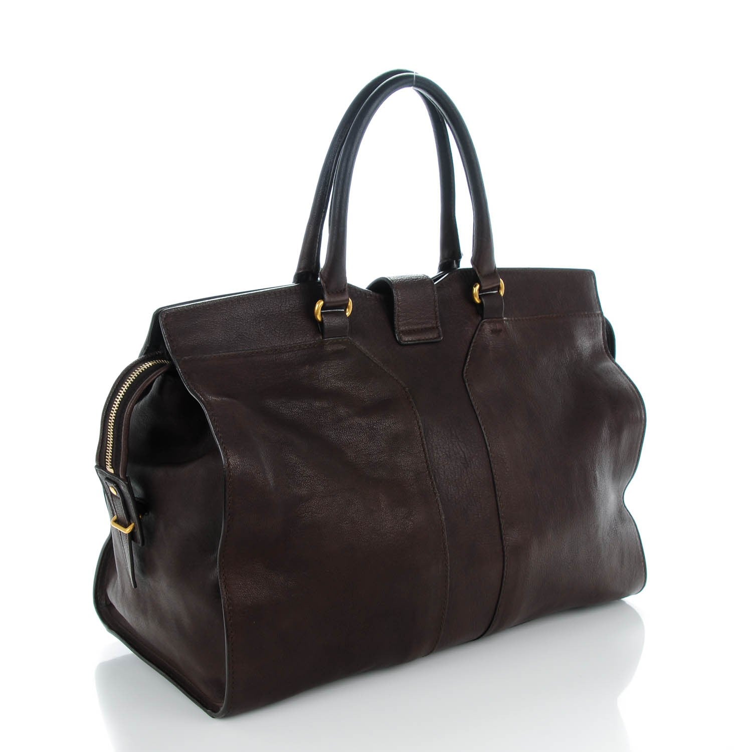 Saint Laurent Sheepskin Large Cabas ChYc Dark Brown 3 of 8