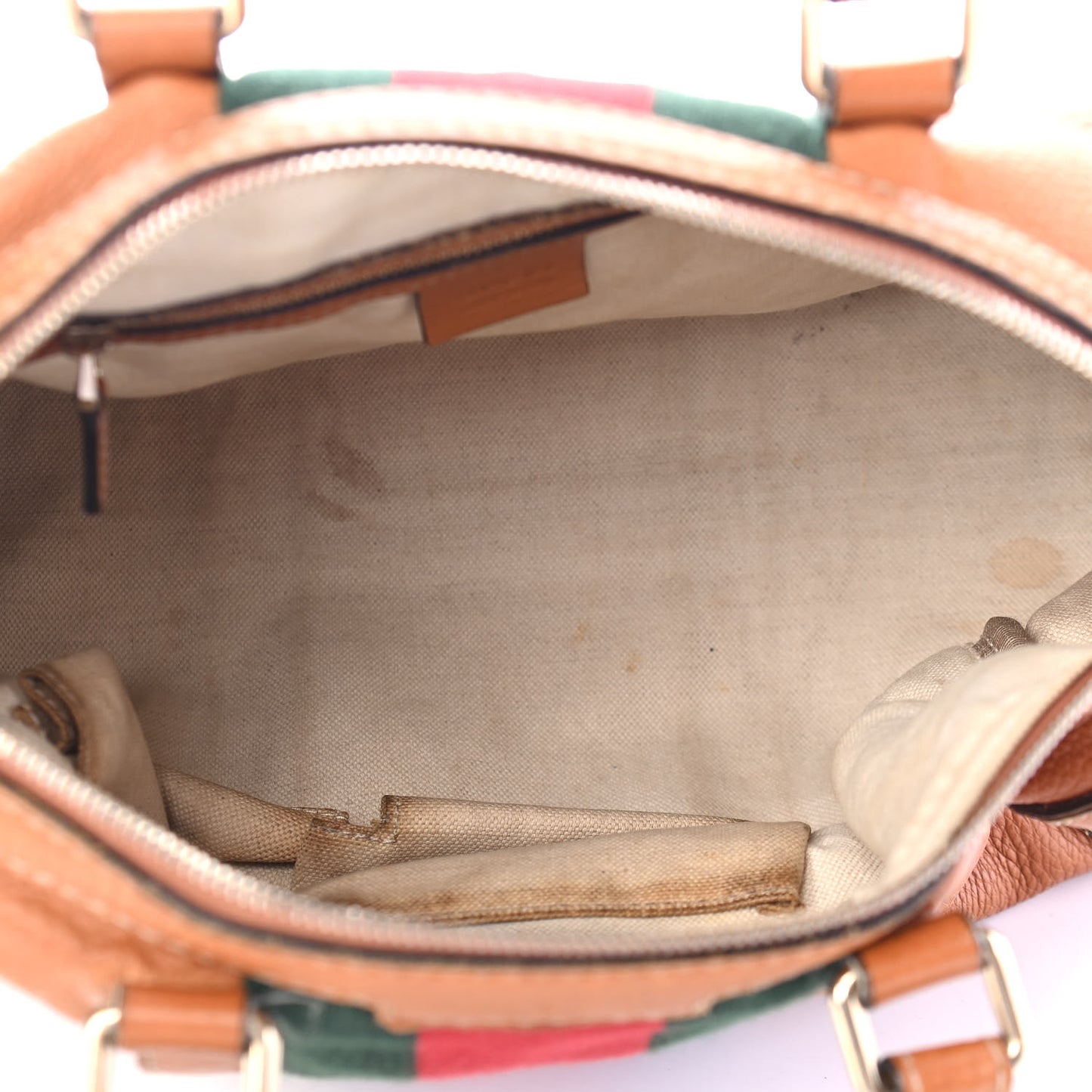 Calfskin Vintage Web Medium Boston Tobacco