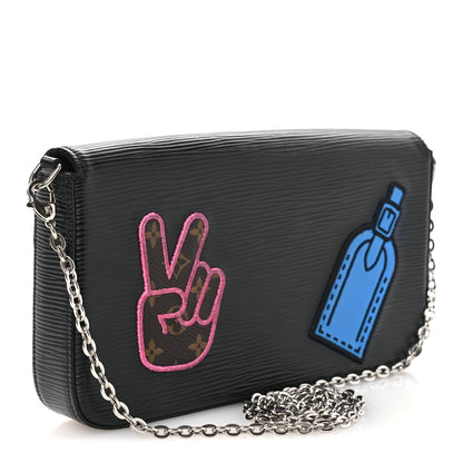Louis Vuitton Epi LV Stories Pochette Felicie Black 4 of 12