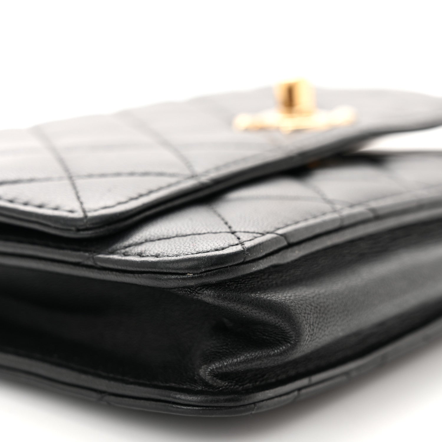 Chanel Lambskin Quilted Trendy CC Wallet On Chain WOC Black 10 of 11