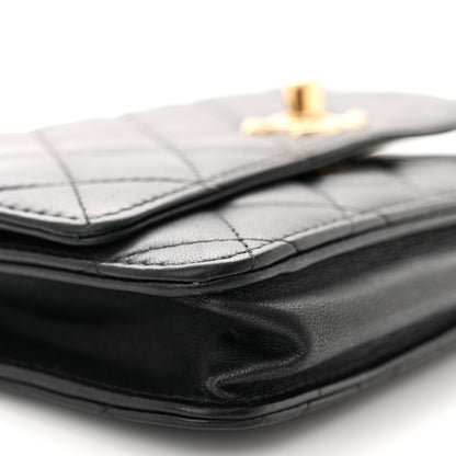 Chanel Lambskin Quilted Trendy CC Wallet On Chain WOC Black 10 of 11