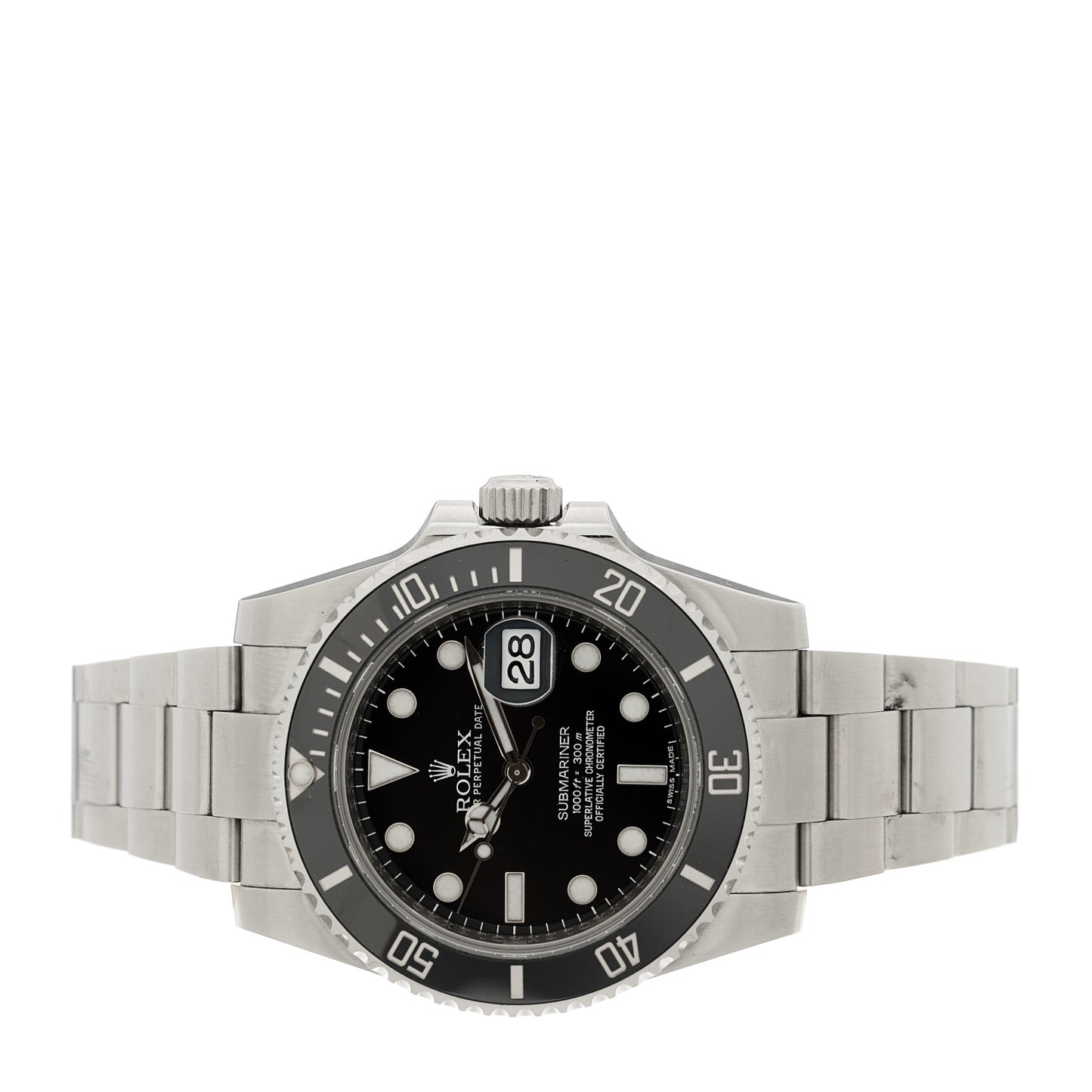 Stainless Steel 40mm Oyster Perpetual Submariner Date Watch Black 116610LN