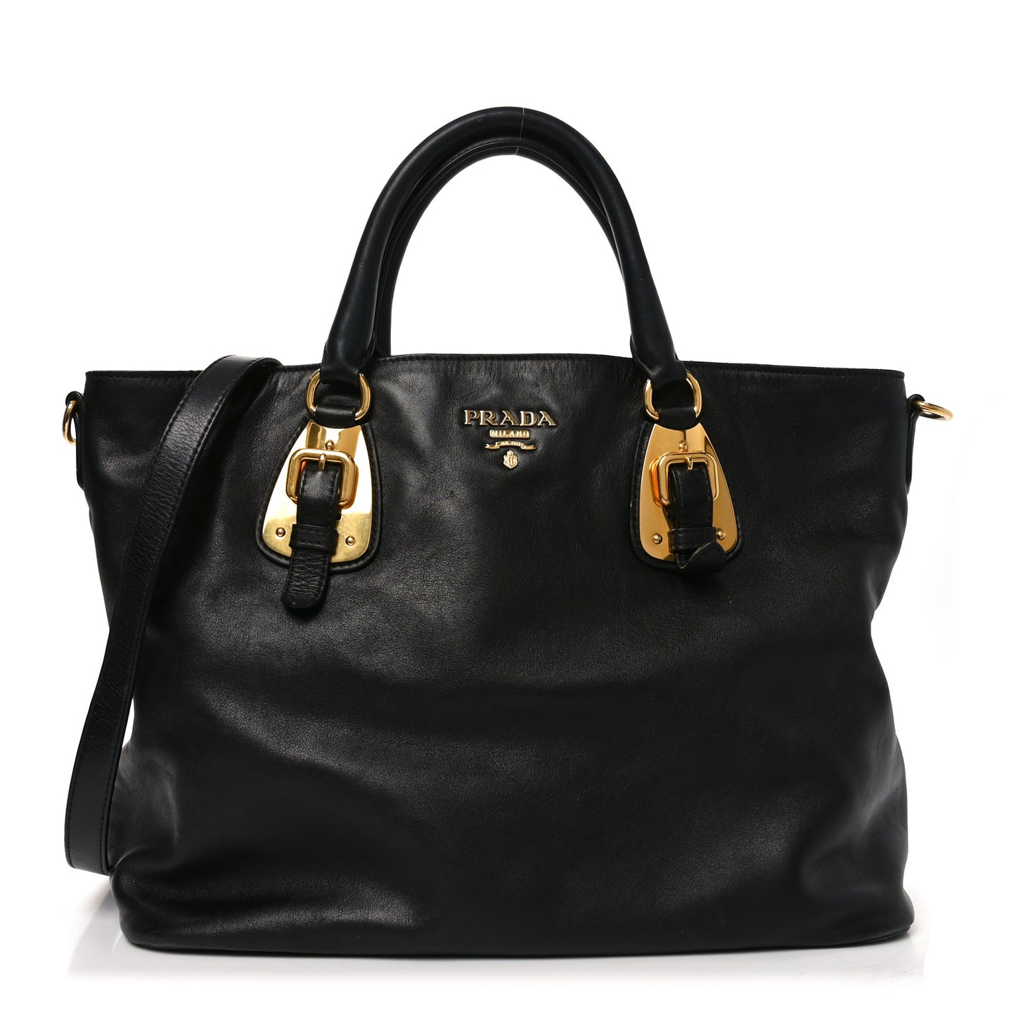 Soft Calfskin Shopping Tote Black