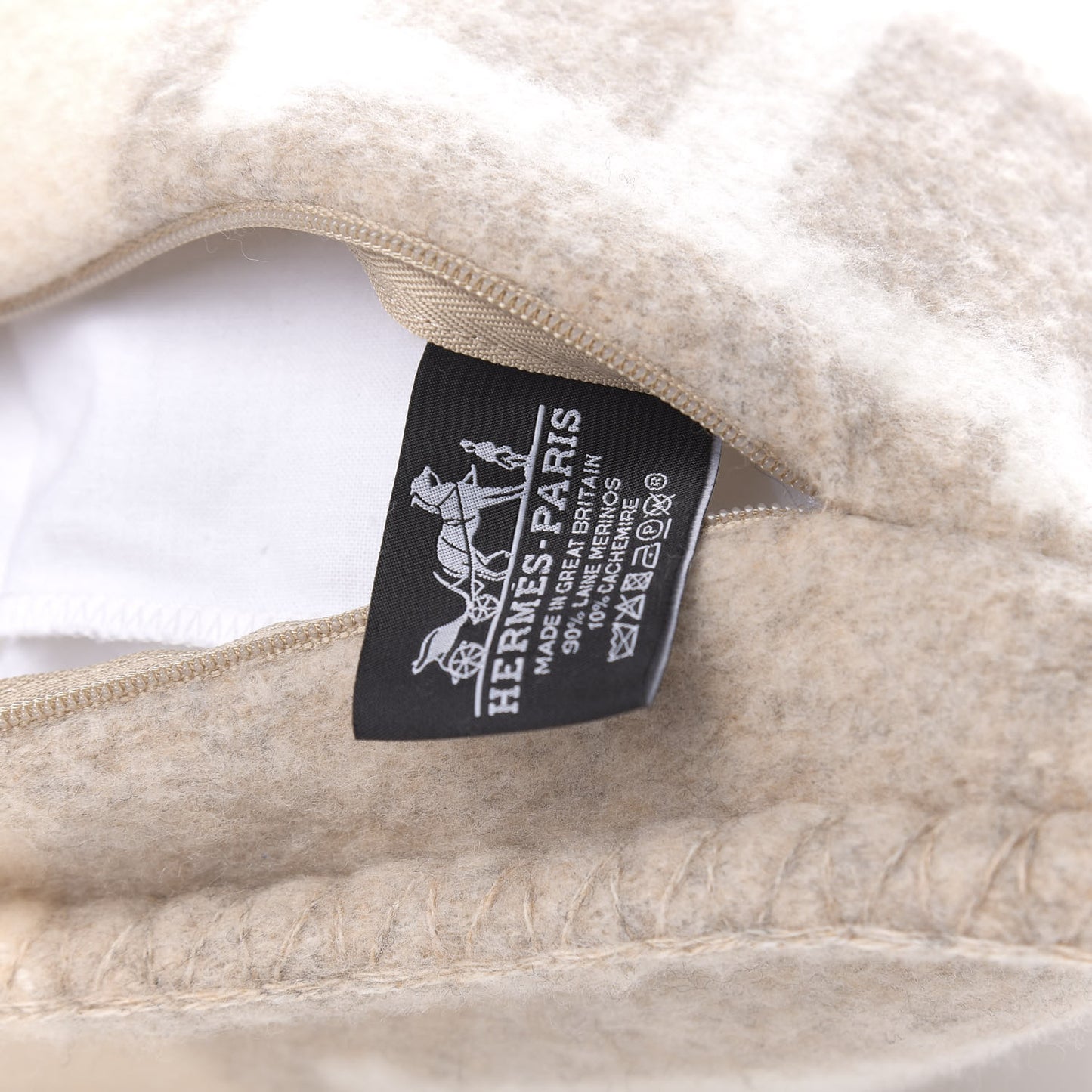 Wool Cashmere Avalon III Pillow PM Coco Camomille