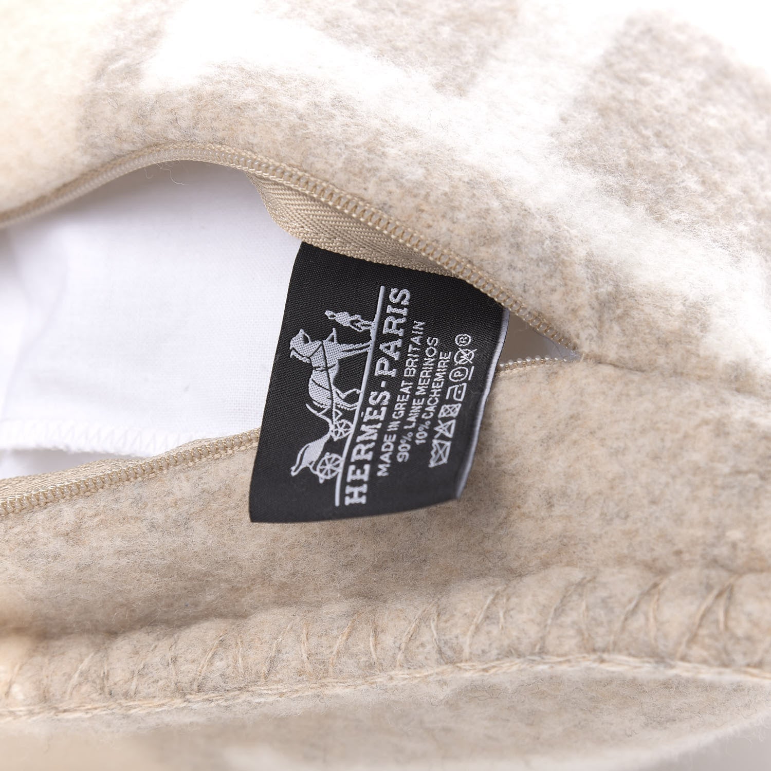 Hermes Wool Cashmere Avalon III Pillow PM Coco Camomille 3 of 3
