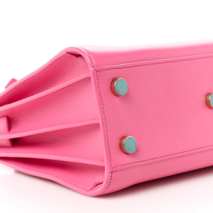 Saint Laurent Calfskin Nano Sac De Jour Lipstick Fuchsia 10 of 11