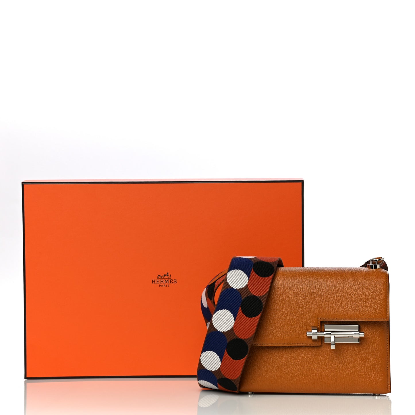Chevre Mysore Mini Verrou Large Strap Bag Caramel
